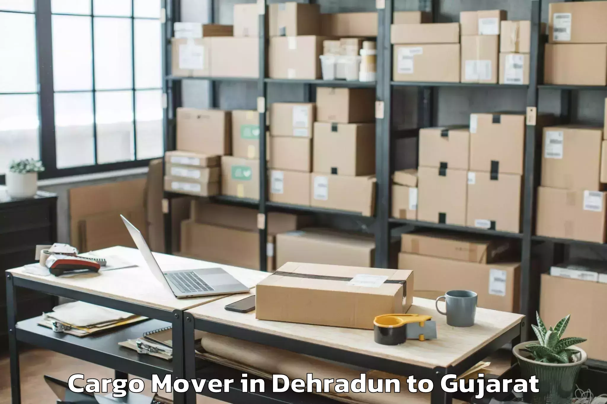 Top Dehradun to Jamkandorna Cargo Mover Available